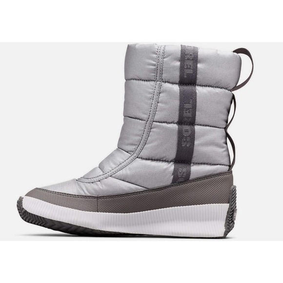 Sorel Shoes - Sorel Women Out 'N About Puffy Mid Waterproof Boot Pure Silver Size 9.5 M NEW!